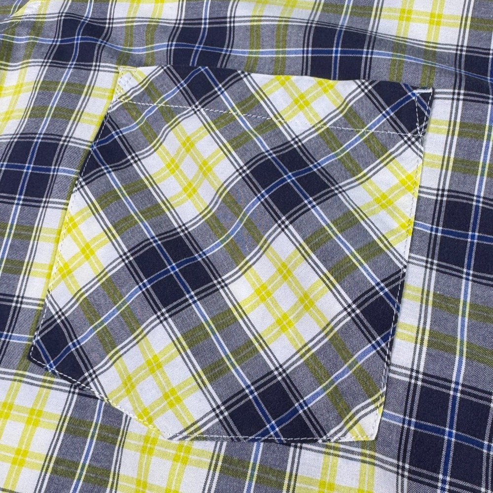 Carhartt Men's Short Sleeve Yellow and Gray‎ Button Up Shirt Size Large - Picture 4 of 11